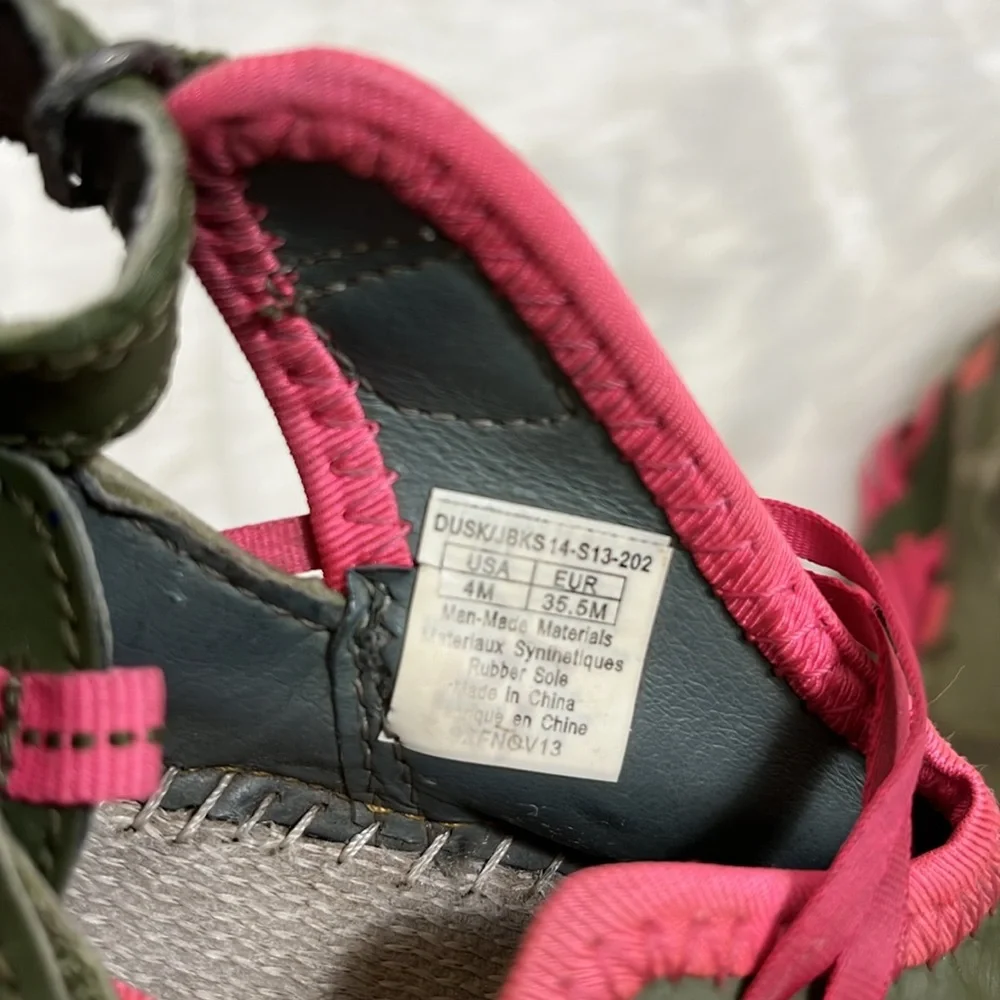 Jambu Army Green Pink Water Shoes Sandals
